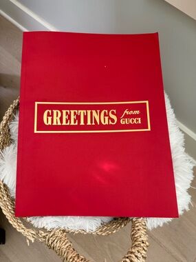 NEW GUCCI greeting from Gucci VIP 2022 - Red and Gold 'Greetings' Holiday Bookle